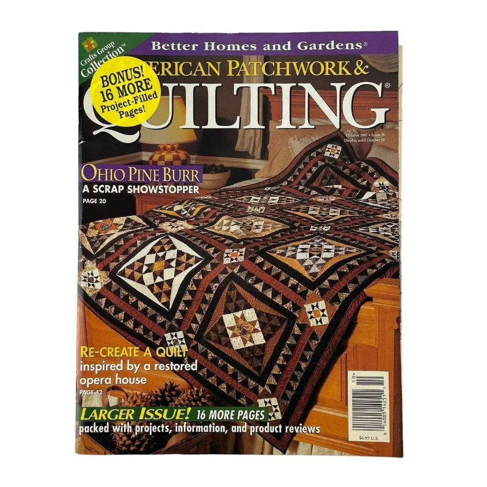 Better Homes‎ & Gardens American Patchwork & Quilting Magazines 1996-98 Lot of 6